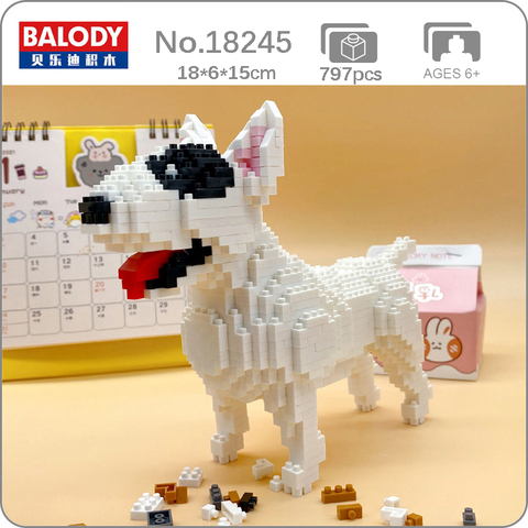 Balody 18245 American Pit Bull Terrier Dog Animal Pet 3D Model DIY Mini Diamond Blocks Bricks Building Toy for Children no Box ► Photo 1/6