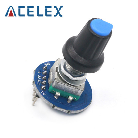 Rotary Encoder Module 5V Brick Sensor Development Round Audio Rotating Potentiometer Knob Cap for Arduino ► Photo 1/6