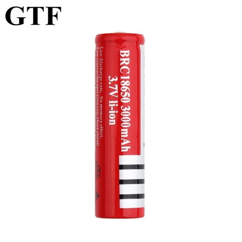 GTF 18650 3.7V 3000mAh Li-ion Battery for flashlight torch headlamp pointed rechargeable Lithium Ion Batteries drop shipping ► Photo 1/6