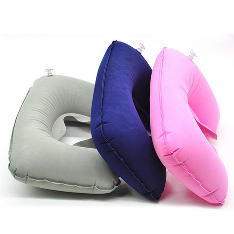 U-shape Neck Pillow Inflatable U Shaped Travel Pillow Car Head Neck Rest Air Cushion Neck Rest Cushion Multicolor ► Photo 1/6