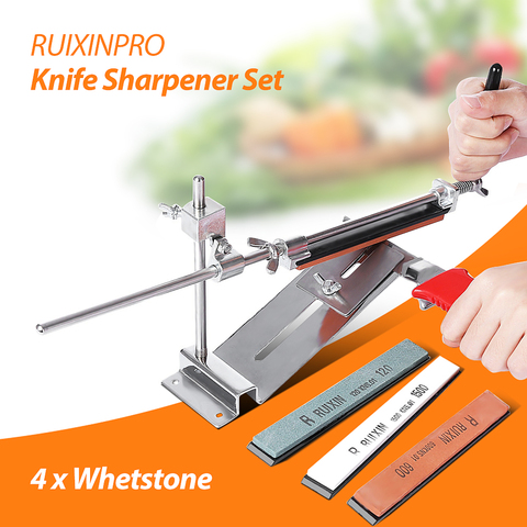 Knife Sharpener Ruixin Pro III All Iron Steel Professional Chef Knife Sharpener Kitchen Sharpening System Fix-angle 4 Whetston ► Photo 1/6