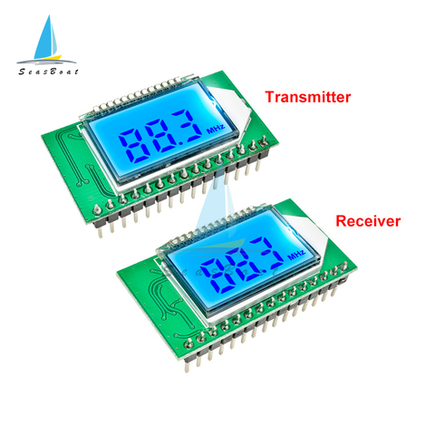 PLL LCD 87-108MHZ Digital FM Radio Transmitter/Receiver Module Wireless Microphone Stereo Board Digital Noise Reduction 3V-5V ► Photo 1/6