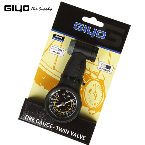 Giyo high accuracy 160 PSI Tire Air Pressure Gauge Meter For Bike,Atuo,Motorcycle Presta Valve/Schrader valve compatible ► Photo 1/6