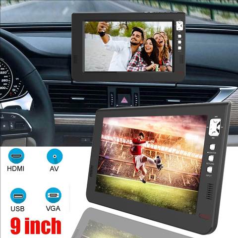 10inch Portable TV Digital Television Player 1080P HDMI Mini Car Television  DVB-T/T2 ISDB-T Digital TV Support USB SD Card VGA - AliExpress