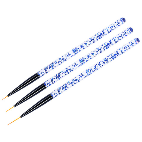 3pcs/Set Nail Art Line Painting Pen Slim 3D Tips Acrylic UV Gel Brushes Drawing Colorful Line Grid Design Nail Manicure Tools ► Photo 1/6