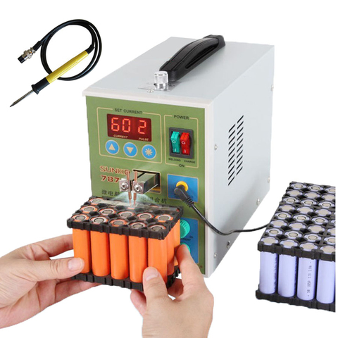 SUNKKO 787A+ with 912 Electric Soldering Iron 1.5KW Pulse Spot Welder For Spot Welding Charging Test 18650 Lithium Battery Pack ► Photo 1/5