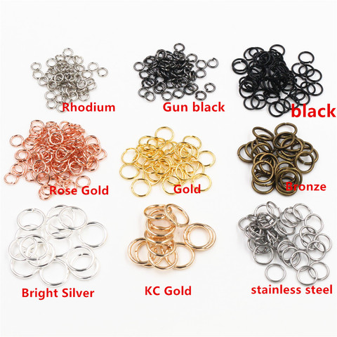 200pcs/Lot 3/4/5/6/7/8/10mm Metal DIY Jewelry Findings Open Single Loops Jump Rings & Split Ring for jewelry making ► Photo 1/6