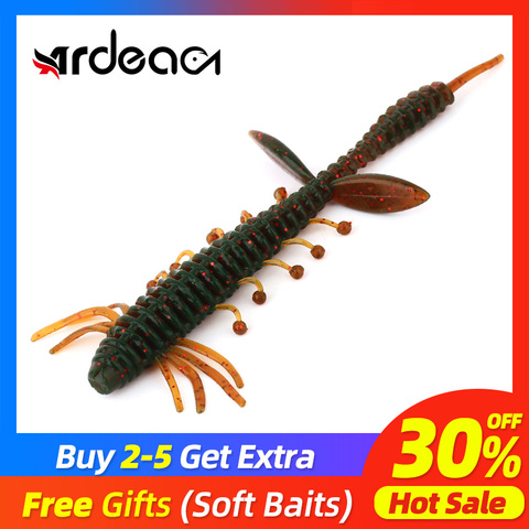 Ardea Soft Lure 100mm 3.2g 6pcs Artificial Worm Swimbait Wobblers Rotate Double Color Silicone Bait Jigging Carp Fishing Tackle ► Photo 1/6