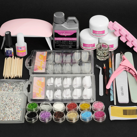 Acrylic Nail Kit Nail Set Everything For Manicure Sets Acrylic Nails Complete Kit Nail Supplies For Professionals Kit Acrylic ► Photo 1/6