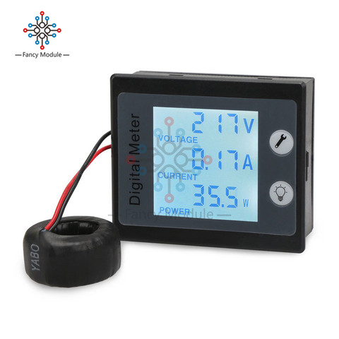 AC 80-260V Multifunciton Meter With CT 100A Ammeter Voltmeter Power Monitor Energy Tester STN LCD Screen Digital Multimeter ► Photo 1/6