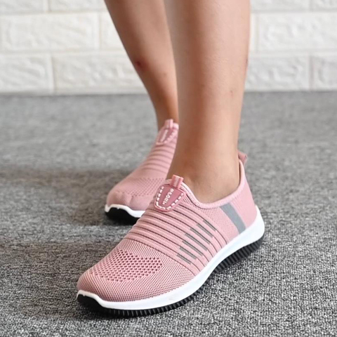 Women Flat Shoes Knit Woman Casual Slip On Vulcanized Shoes Female Mesh Soft Breathable Women's Footwear For Ladies Sneaker ► Photo 1/6