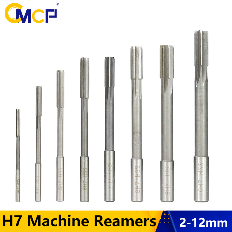 8mm Chucking Reamer HSS H7 6 Straight Flutes Machine Milling Cutter Tool 