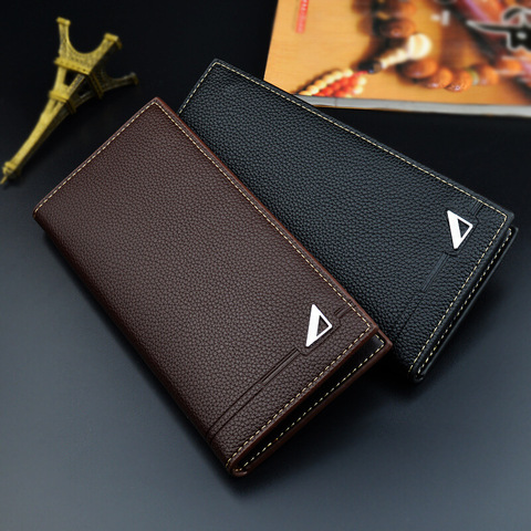 New Men Wallets Long PU Leather Purses Male Bifold Money Bag Large Capacity Purse Slim Card Holders High Quality Portable Wallet ► Photo 1/6