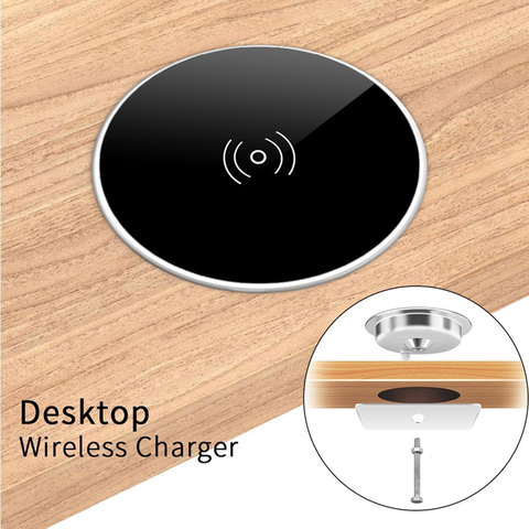 7.5W 10W Qi 15W Fast Wireless Charger Built in Desktop Charger  Desktop Embedded Qi Fast Wireless Charger Charging For iPhone 11 ► Photo 1/6