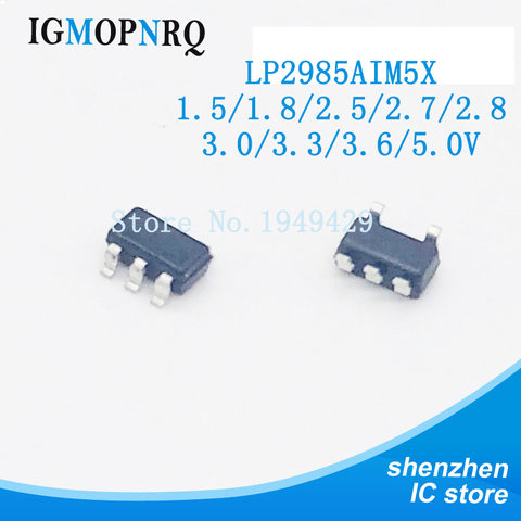 10PCS LP2985AIM5X-3.3 1.5/1.8/2.5/2.7/2.8/3.0/3.3/3.6/5.0V SOT23-5 Regulator LDO Reg New ► Photo 1/2