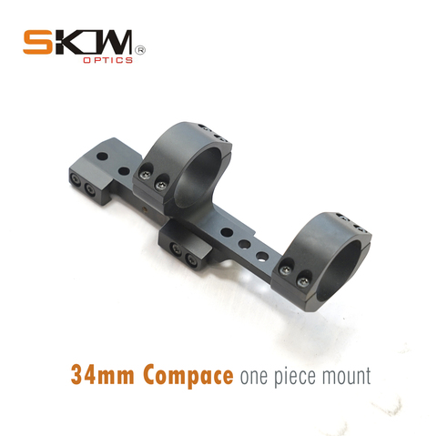 Free shipping! SKWGEAR AR15 M4 Flat Offset compact One Piece Scope Mount 34mm mount for 1913 Picatinny Rails  34MM rings ► Photo 1/6