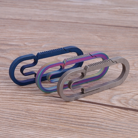 EDC Outdoor Camping Carabiner Titanium Alloy Keychain Hanging Buckle Snap Hooks 27RD ► Photo 1/6