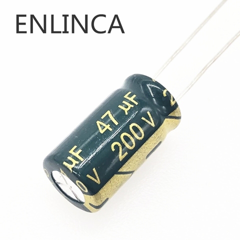 5pcs/lot 47UF 200v 47UF aluminum electrolytic capacitor size 10*20 H034 20% ► Photo 1/1