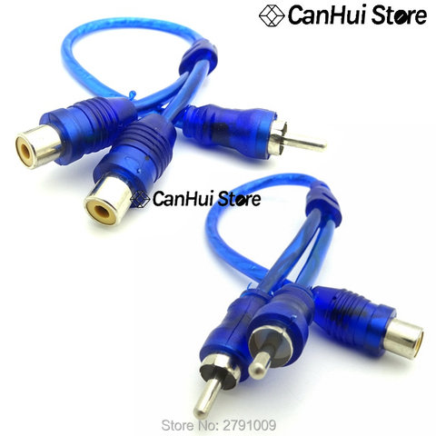 1Pcs Car Audio Cable 1 Male To 2 Female / 1 Female RCA 2 Male Adapter Cable Wire Splitter Stereo Audio Signal Connector ► Photo 1/3