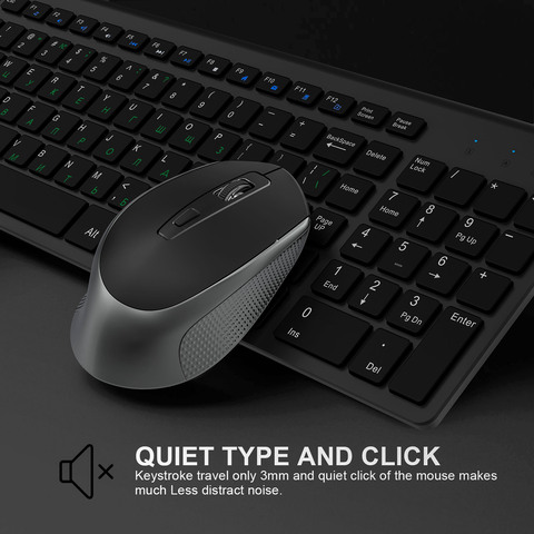 Russian Wireless Keyboard and Mouse suit,USB interface portable, 2.4G suitable for home office windows Apple system TV ► Photo 1/5