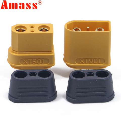 5 / 10 / 20 / 50 Pairs  Amass XT90I Plug Connectors 4.5mm Gold Bullet Plated Connector Plug Male Female For RC Model Battery ► Photo 1/6