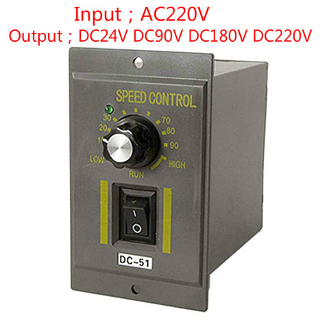 DC-51 AC 220V to DC 90V 24V 180V Electrical Speed Control Controller for 60W 200W Motor Discount ► Photo 1/2