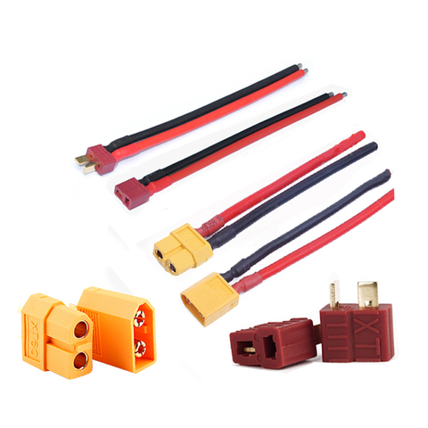 T Plug XT60 Male Female Connector with 100mm 14AWG silicone wire For iMax b6 Accessory RC Lipo/Ni-CD Battery charging ► Photo 1/6