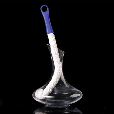 Kitchen Cleaning Tool Glassware Sponge Brush Cup Glass Bottle w/ Long Handle 