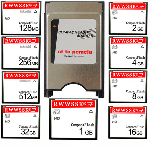SLC compact flash cf card to pcmcia 128MB 256MB 512MB 1GB 2GB 4GB 8GB 16GB 32GB+pcmcia for CNC IPC Numerical control machine ► Photo 1/6