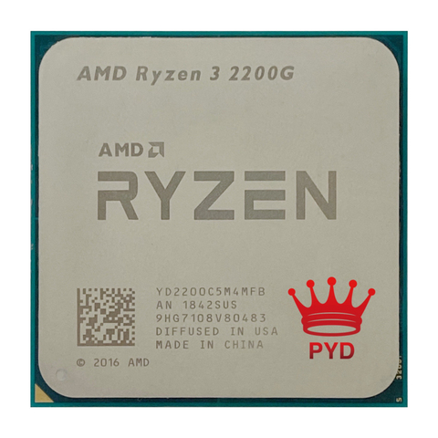 AMD Ryzen 3 2200G R3 2200G 3.5 GHz Quad-Core Quad-Thread CPU Processor YD2200C5M4MFB Socket AM4 ► Photo 1/1