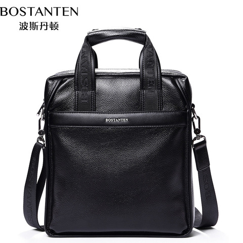 Bostanten 100% Top GENUINE LEATHER Cowhide Shoulder Leisure Men's Bag Business Messenger Portable Briefcase Laptop Casual Purse ► Photo 1/6