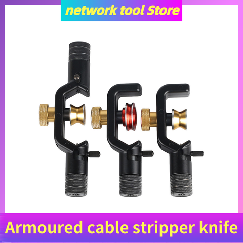 FTTH Optical fiber longitudina&Transverse Armoured Cable Stripping Knife Cable sheath Stripping tools4-10mm&8-28mm cable Slitter ► Photo 1/6