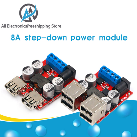 DC-DC Vehicle Charging Board 8V-35V 5V 8A Power Supply Depressurization Module 2 4 port USB Output mobile Charger ► Photo 1/6