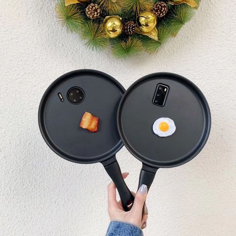 INS Funny Frying Pan Phone Case for iPhone 12 mini 11 Pro Max Xs Max XR X 8 7 6 6s Plus SE Silicone Cute Protective Cover Gift ► Photo 1/6