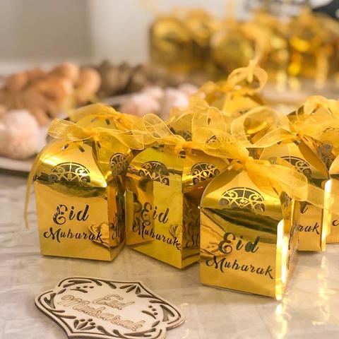 Meidding Ramadan paper gift box Kareem Decoration Eid Mubarak banner home decor Eid al-fitr Ramadan Mubarak packing Decor ballon ► Photo 1/6