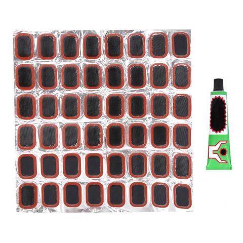 48 Pcs+1 Glue Professional Round Bicycle Bike Tire Tyre Rubber Patch Piece Cycling Puncture Repair Tools Kits ► Photo 1/1