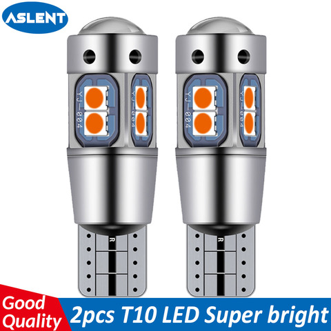 ASLENT New T10 W5W Super Bright High Quality LED Wedge Parking Bulbs Car Dome Reading Lamps WY5W 168 501 Auto Turn Side Light ► Photo 1/6