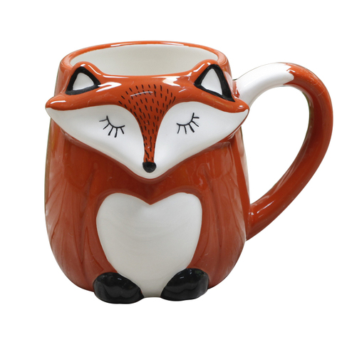 500ML Ceramic Creative Coffee Cup Cute Animal 3D Fox Large Capacity Cartoon Breakfast Milk Drinking Mug ► Photo 1/6