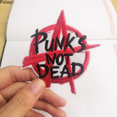 Pulaqi Iron On Letter Punk Patch Badges Patches For Clothing Embroidered Patches On Clothes Apparel Stripes For Clothes Washable ► Photo 1/5