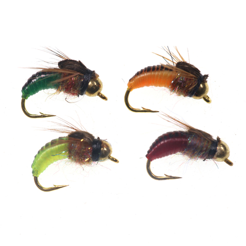 8PCS #12 Hot Sale Brass Bead Head Fast Sinking Caddis Nymph Fly  Trout Fishing Flies Artificial Insect Fishing Bait Lure ► Photo 1/6
