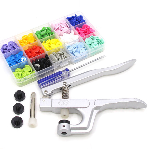 150Sets Snap Button T3/T5 KAM Plastic Buttons U Shape Fastener Snap Hand Plier Press Machine Sewing Tool Press Stud For Children ► Photo 1/6