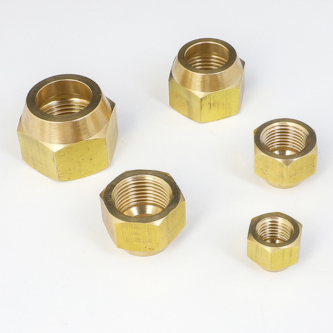 Brass Thicken Nut For 45 Degree SAE 1/4