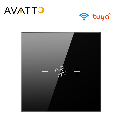 AVATTO Tuya EU Wifi Smart Ceiling Fan Switch with Smart Life APP Remot Control, Timer, Speeds Work with Alexa, Google Home echo ► Photo 1/6