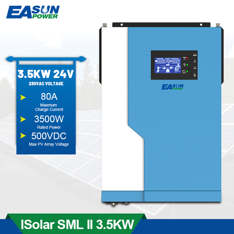 3.5KW Hybrid Solar Inverter MPPT Pure Sine Wave 100A Solar Charge Controller 24V 220V 50Hz/60Hz Off Grid Inverter With Wifi Mode ► Photo 1/6