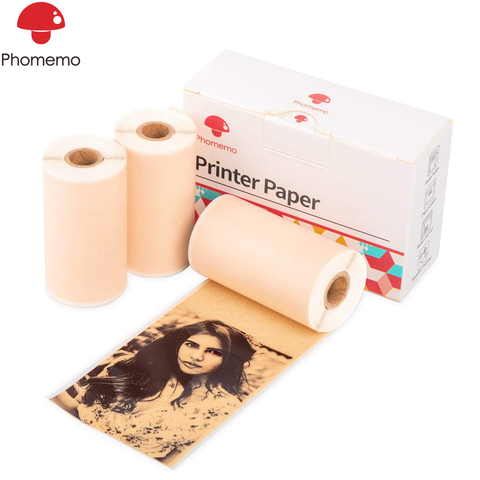 Phomemo Gold Thermal Paper Sticker Paper 53mm x 3.5m for Phomemo M02/M02S/M02Pro Pocket Printer, 3 Roll ► Photo 1/6