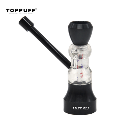 TOPPUFF Metal & Acrylic Tobacco Pipe Hourglass Design Water Smoking Pipe ► Photo 1/6