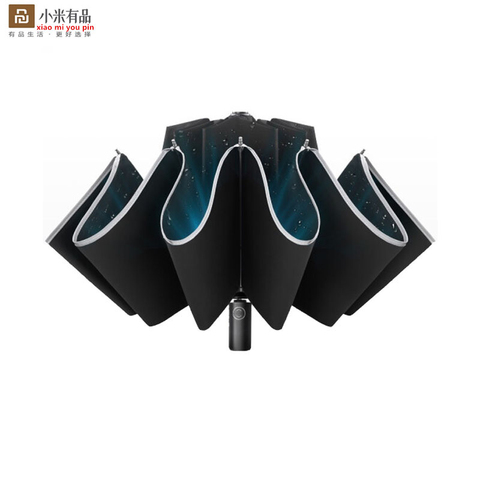 Automatic Folding Automatic Open Reverse Umbrella Male Creative Sunny Rain Strong Reflective Anti-wind Umbrella With LED ► Photo 1/6