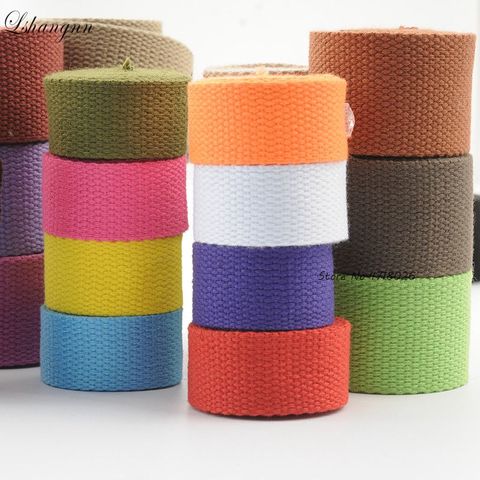 5meter 25/30/38mm Canvas Webbing/Ribbon Bag Cotton Webbing Belt Knapsack Accessories Outdoor Backpack Parts DIY Craft For Home ► Photo 1/5