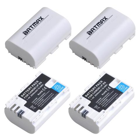 Batmax LP-E6 LP E6N LP E6  White Battery 2650mAh for Canon EOS 90D EOS R R5 R6 6D 7D 5D Mark II III IV 5D 60D 60Da 70D 80D 5DS ► Photo 1/6