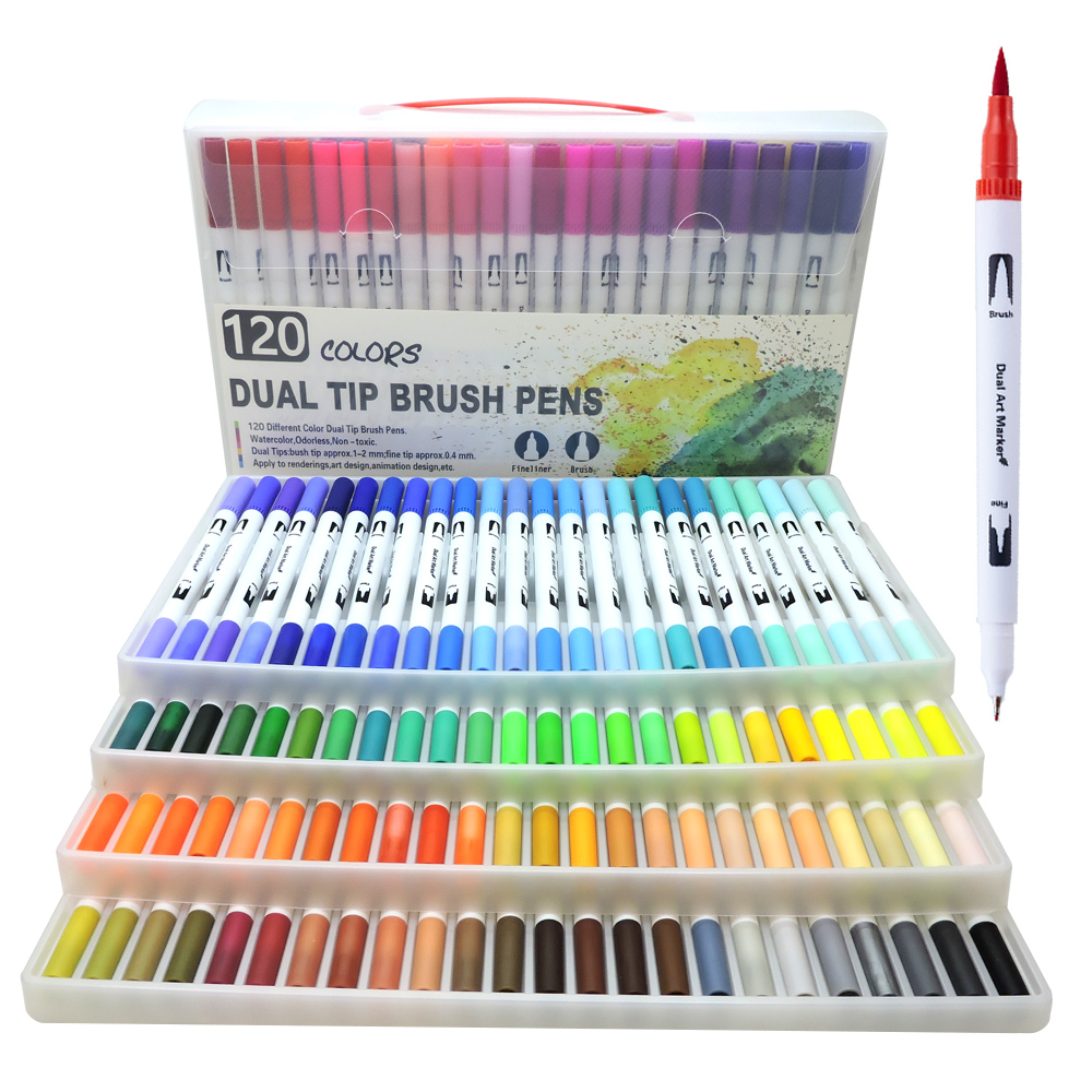 12-120pcs Alcohol Based Art Marker Set for Adult Kids Dual Tip Coloring  Drawing Sketching Permanent Brush Markers Artists Marker - AliExpress
